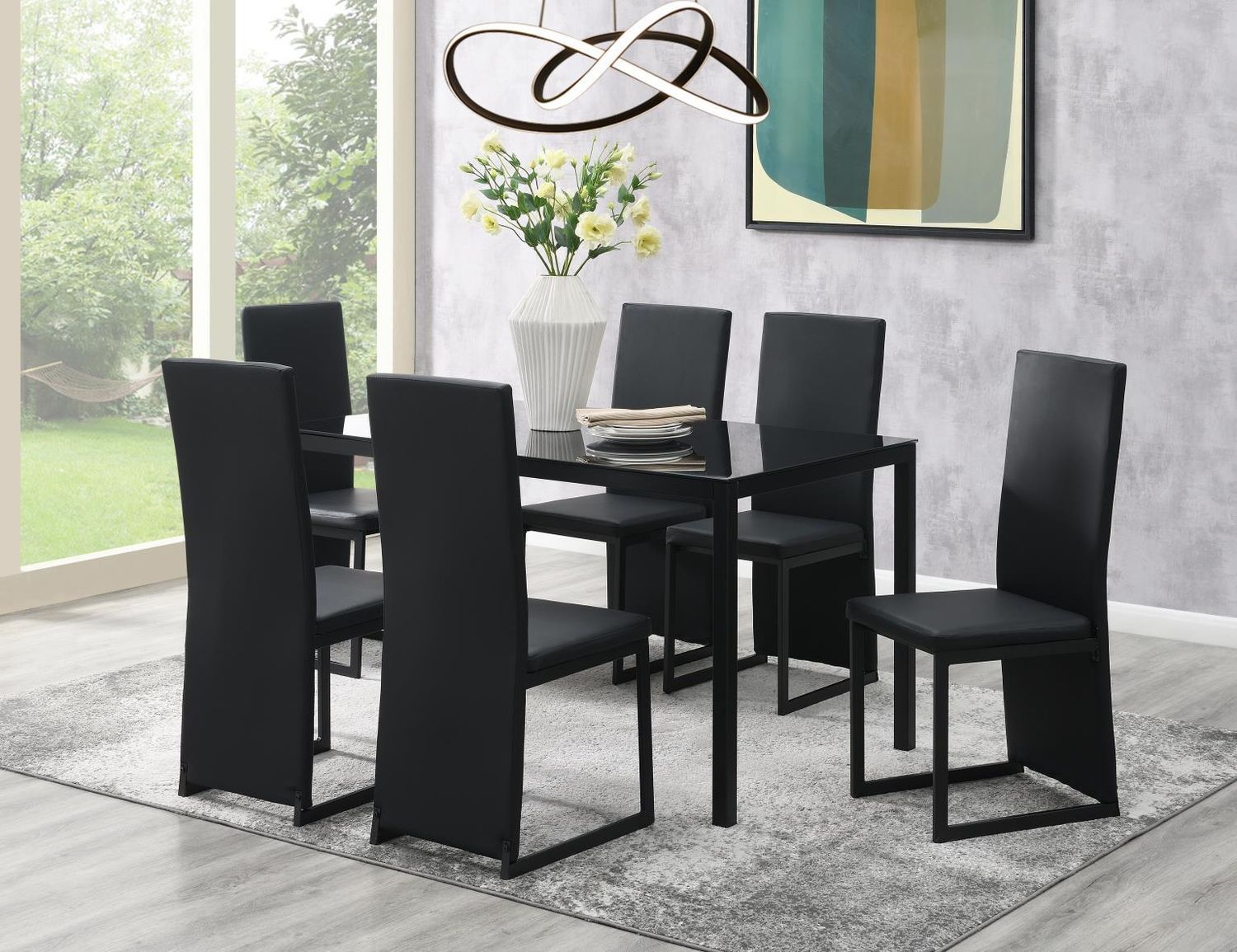 D228 - Dining Room Set, Sets: 7 Pc. Table, 6 Chairs