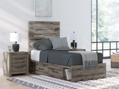 Graystorm - Panel Bed With Storage