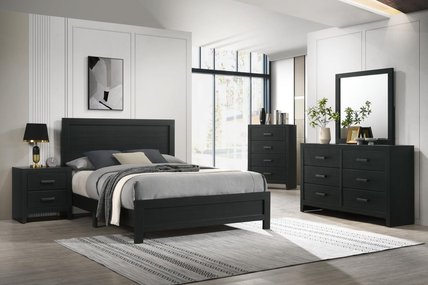 B525 - Bedroom Set, Sets: 3 Pc. Bed, Dresser, Mirror, Size: King