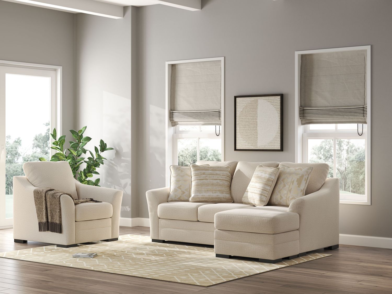 Lango - Living Room Set, Sets: 2 Pc. Sofa Chaise, Chair