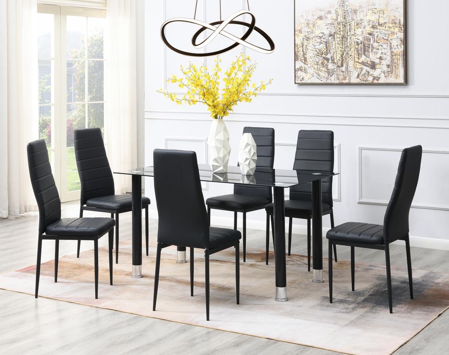 D635 - Dining Room Set, Sets: 7 Pc. Table, 6 Chairs