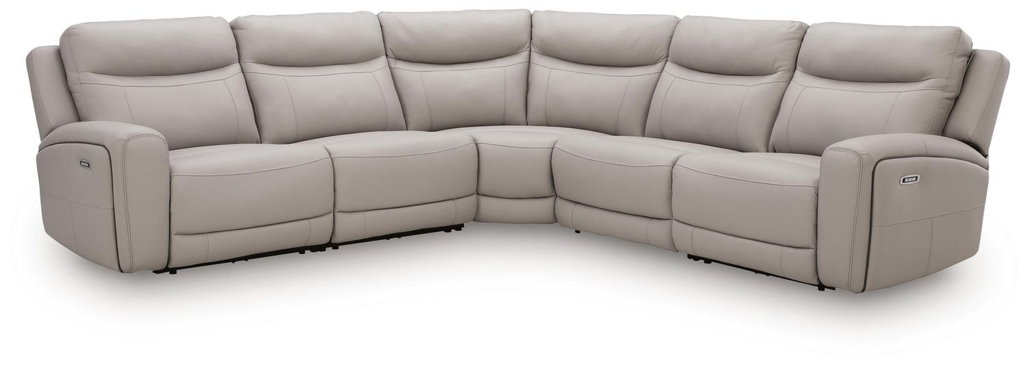 Gravier - Reclining Sectional, Configuration: 5 Pc. Power Reclining Sectional