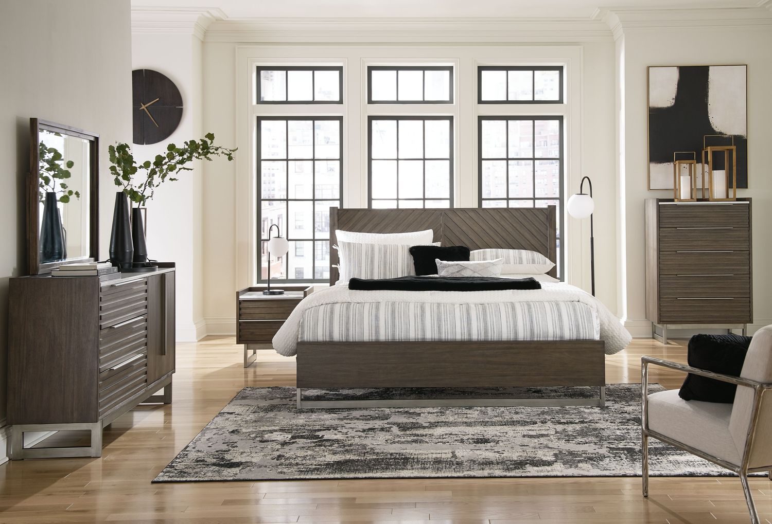 Arkenton - Bedroom Set, Sets: 5 Pc. Dresser, Mirror, Panel Bed