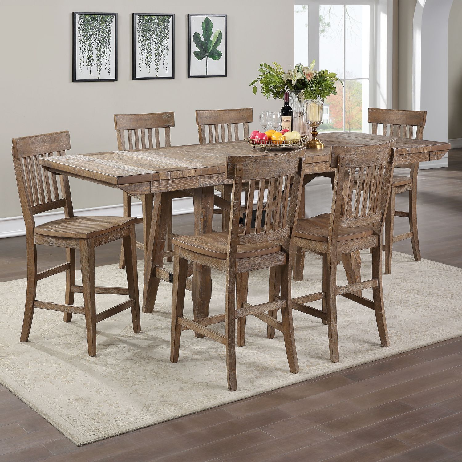 Riverdale - Counter Height Dining Set, Sets: 7 Pc. Table, 6 Chairs
