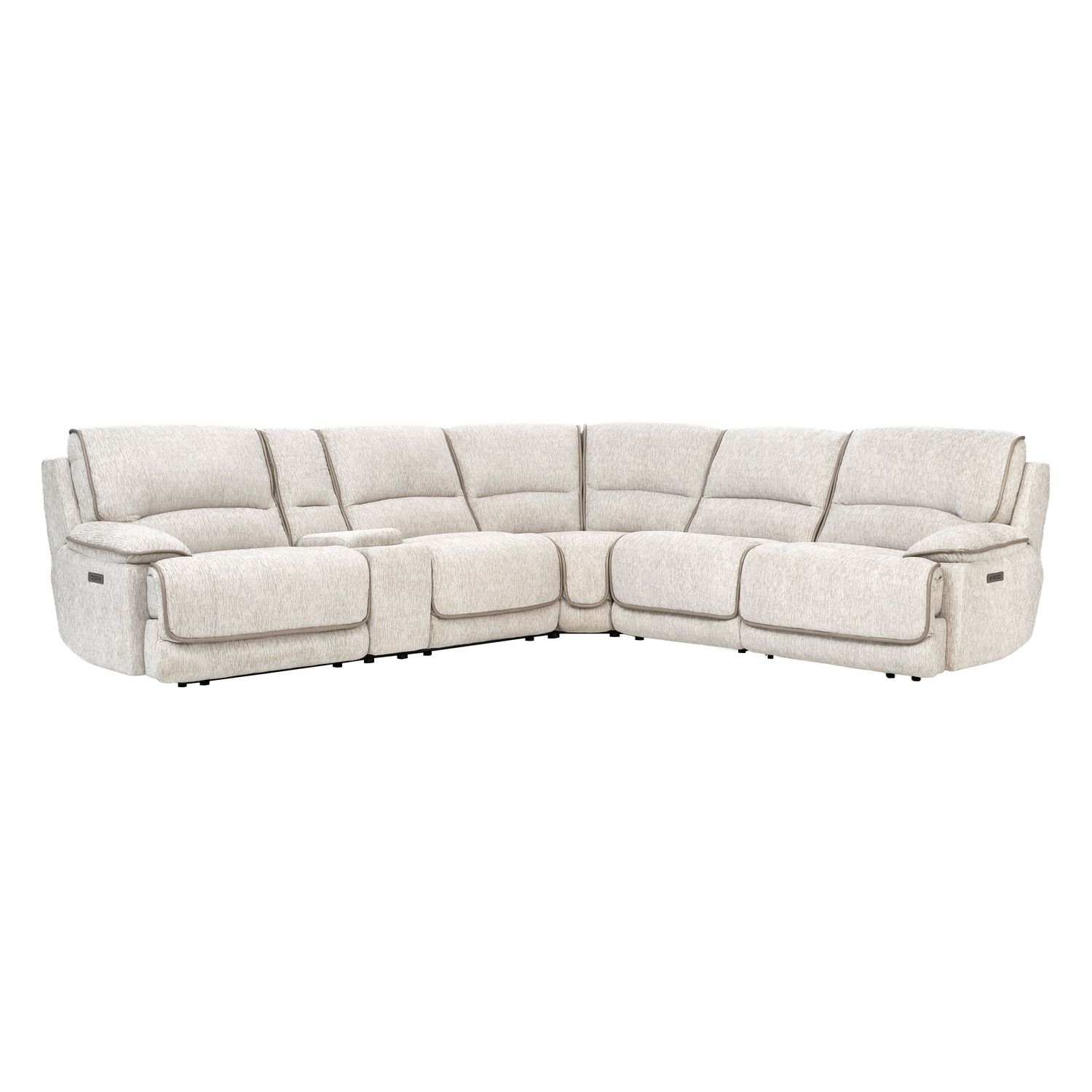 Olsen - 6 Piece Power Sectional, Color: White