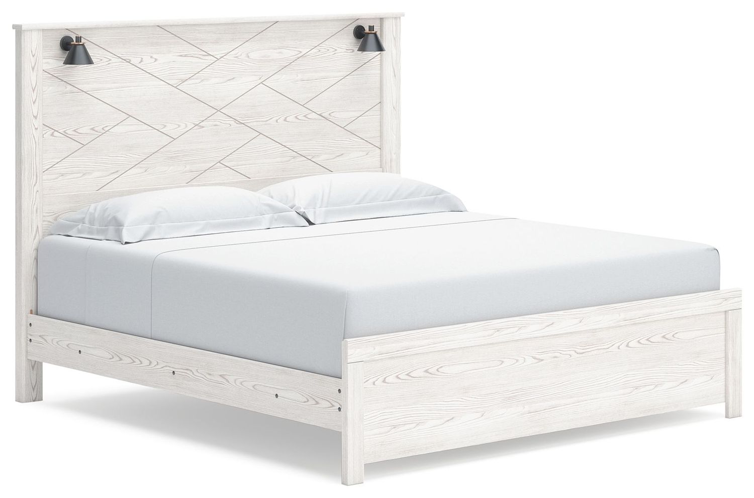 Gerridan - Panel Bed With Sconces, Size: King