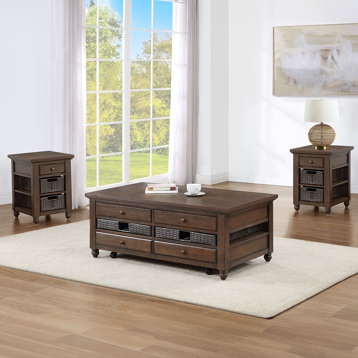 Oliver - Table Set, Sets: 3 Pc. Cocktail Table, 2 Side Tables