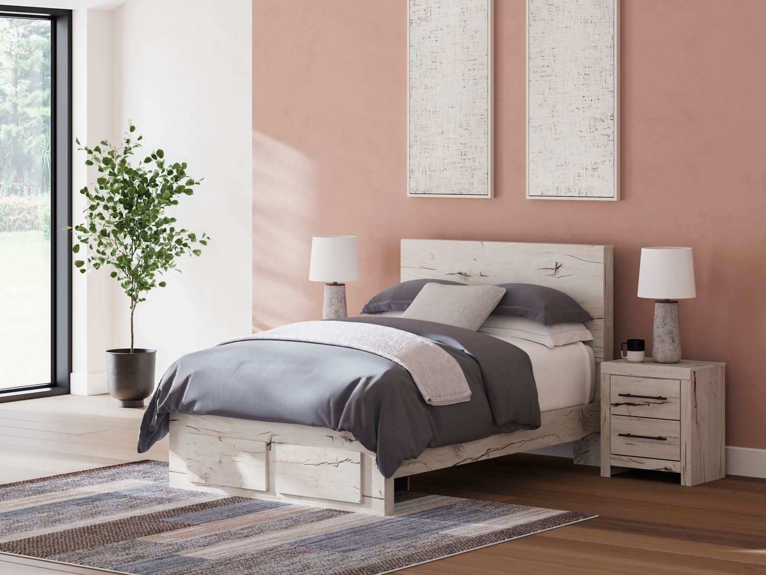 Lawroy - Panel Bed With Storage, Size: Full, StorageOption: Storage Footboard