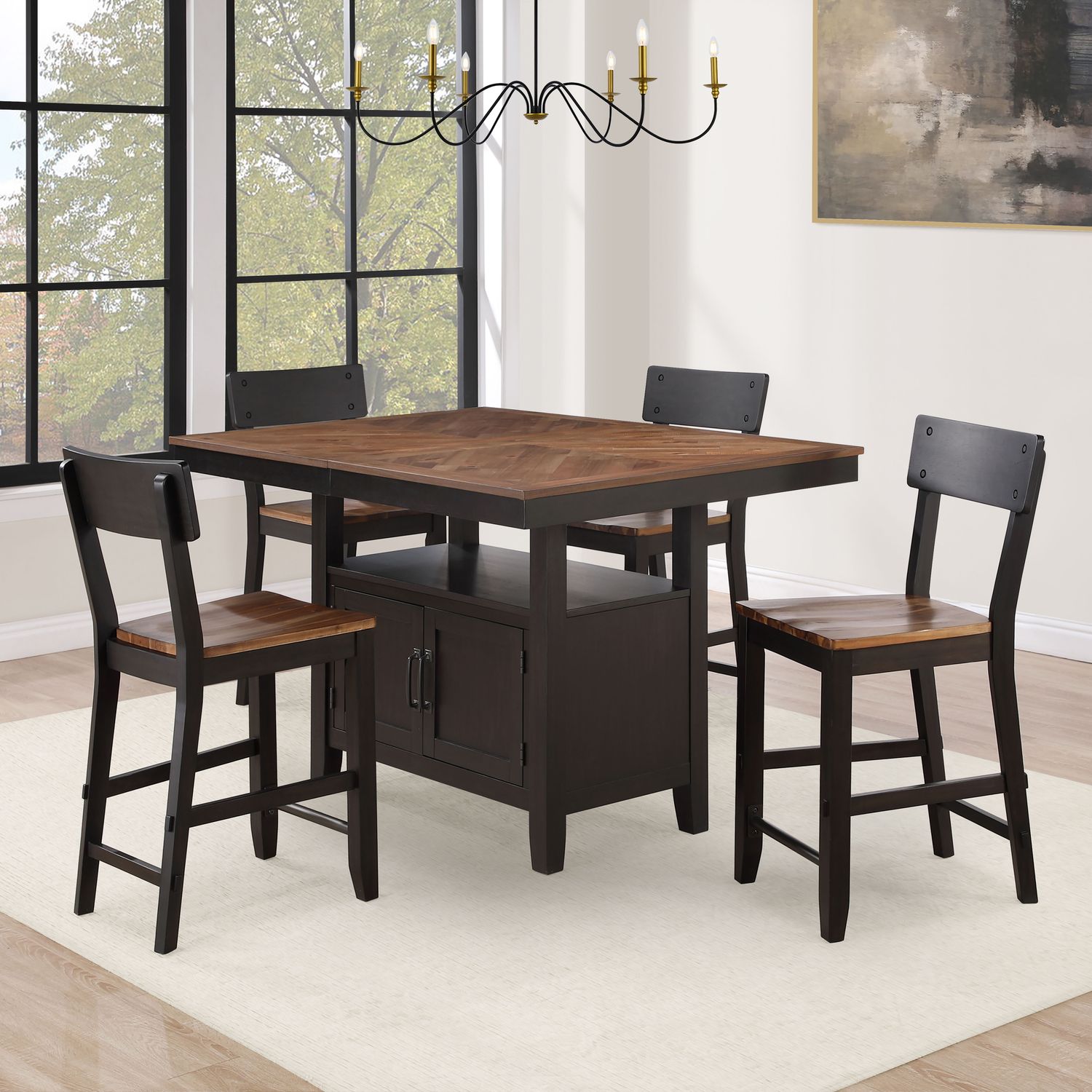 Bermuda - Counter Dining Set, Sets: 5 Pc. Table, 4 Chairs