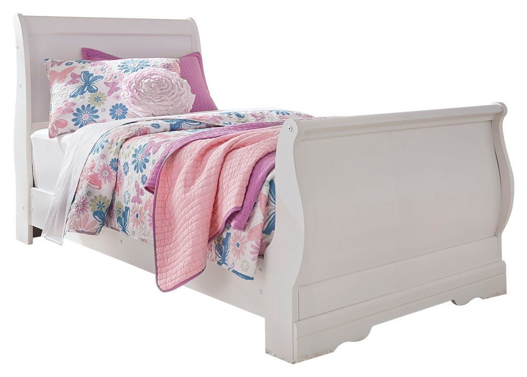 Anarasia - Sleigh Bed, Size: Twin