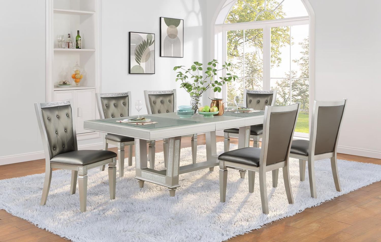 D106 - Dining Room Set, Sets: 7 Pc. Table, 6 Chairs