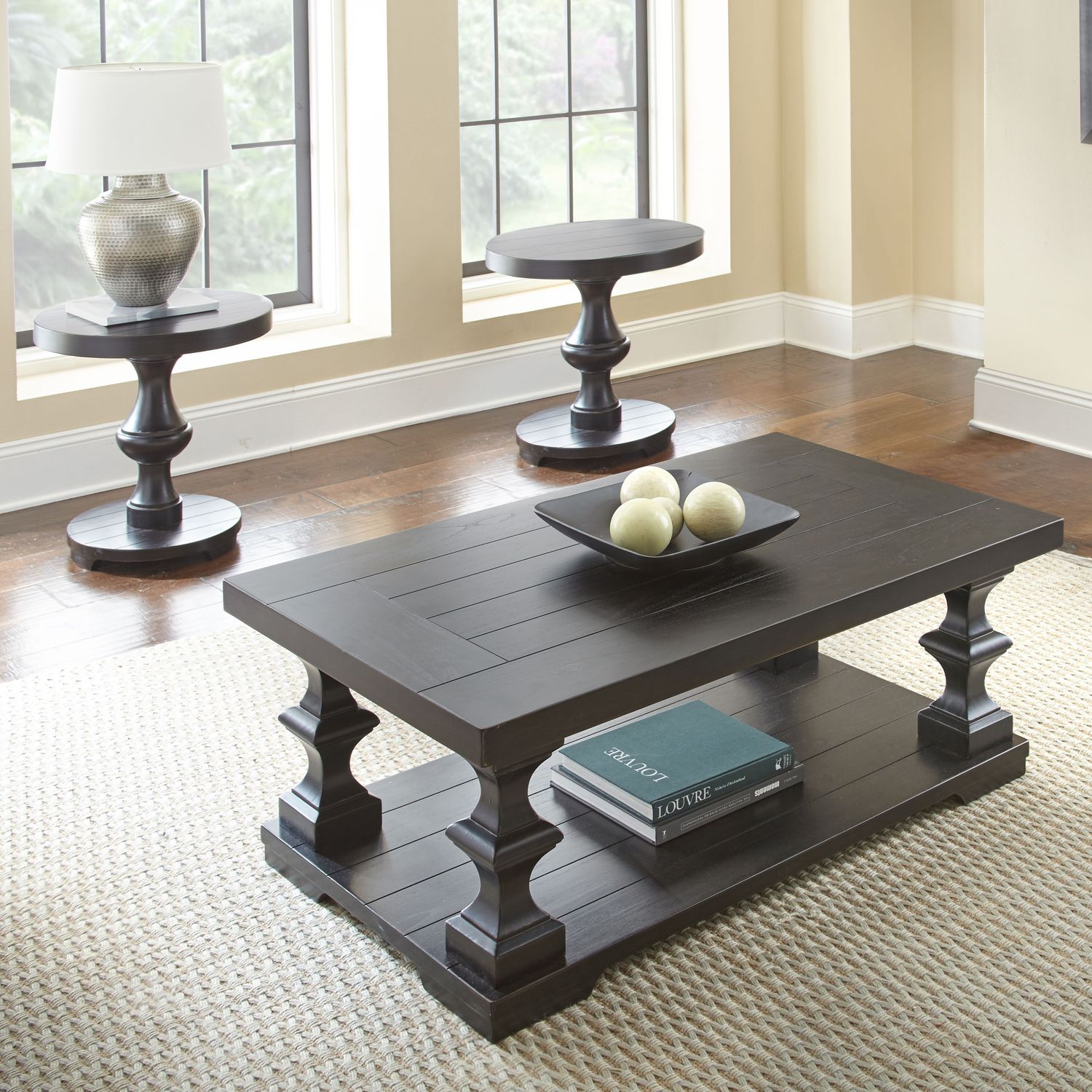 Dory - Table Set, Sets: 3 Pc. Cocktail Table, 2 Round End Tables