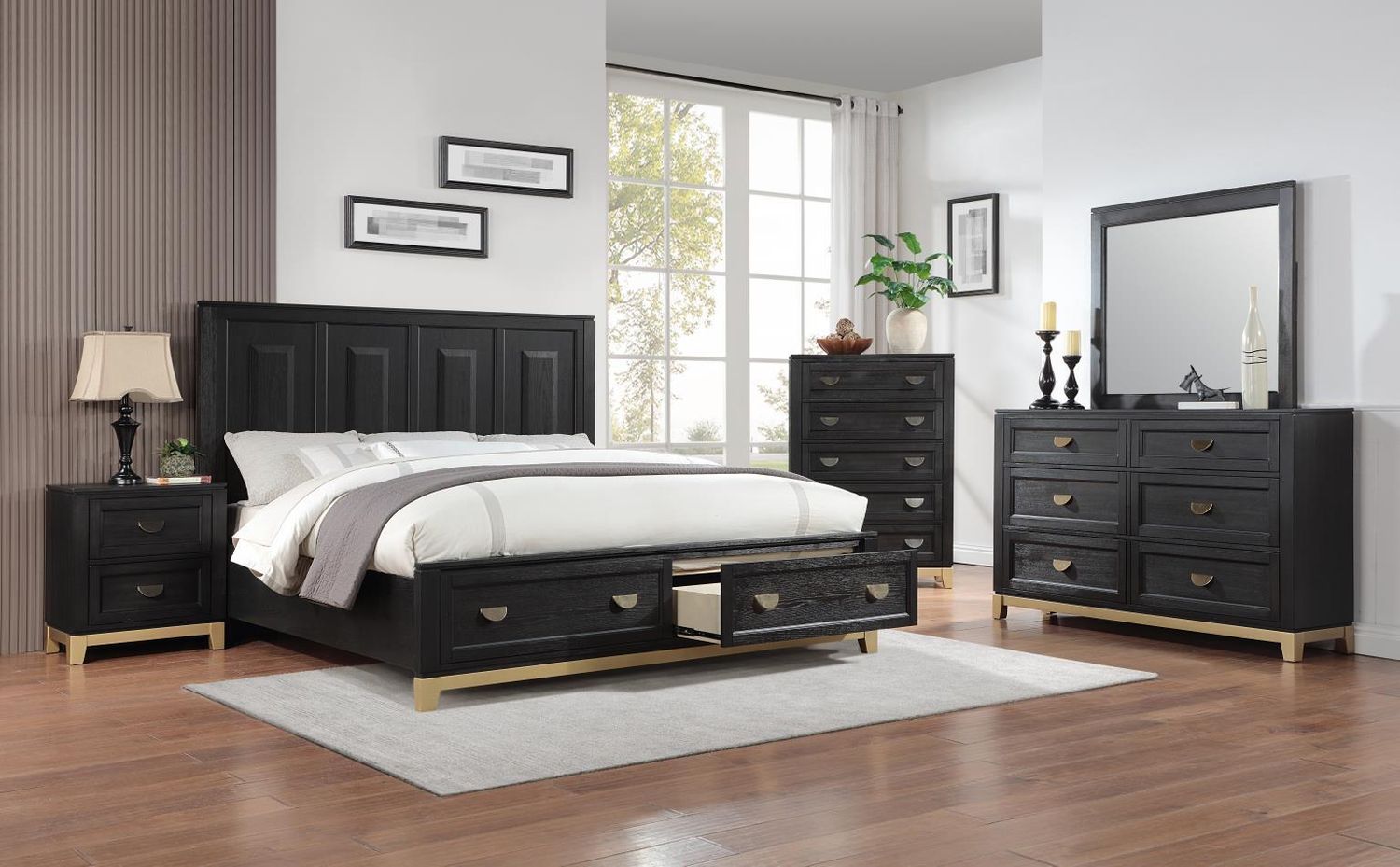 B236 - Bedroom Set, Sets: 3 Pc. Bed, Dresser, Mirror, Size: Queen