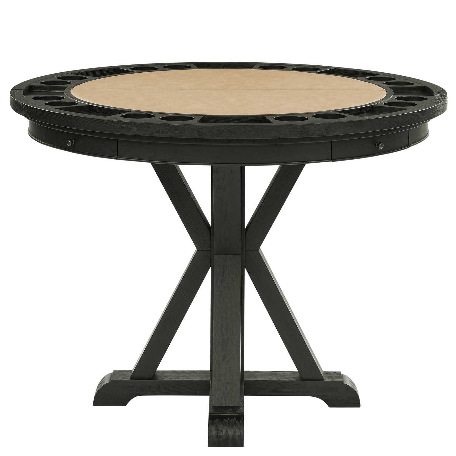 Rylie - Counter Table With Game Top, Color: Black, Dimensions: 48"W x 48"D x 36"H