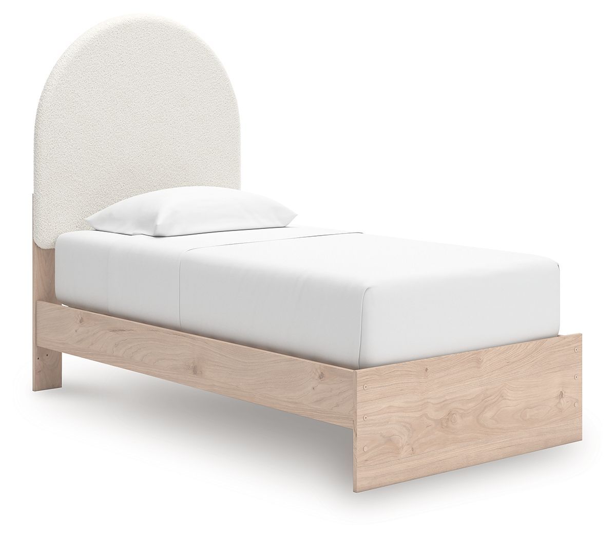 Arloster - Upholstered Panel Bed, Size: Twin, StorageOption: None