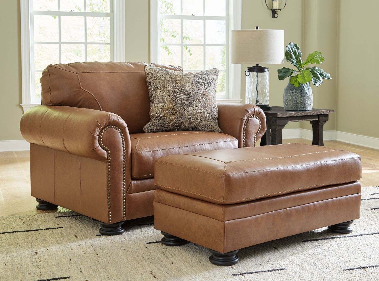 Carianna - Living Room Set, Sets: 2 Pc. Chair And A Half, Ottoman