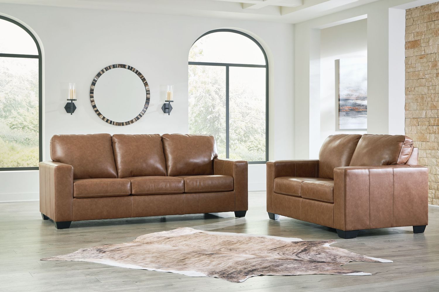 Bolsena - Living Room Set, Color: Light Brown, Sets: 2 Pc. Sofa, Loveseat