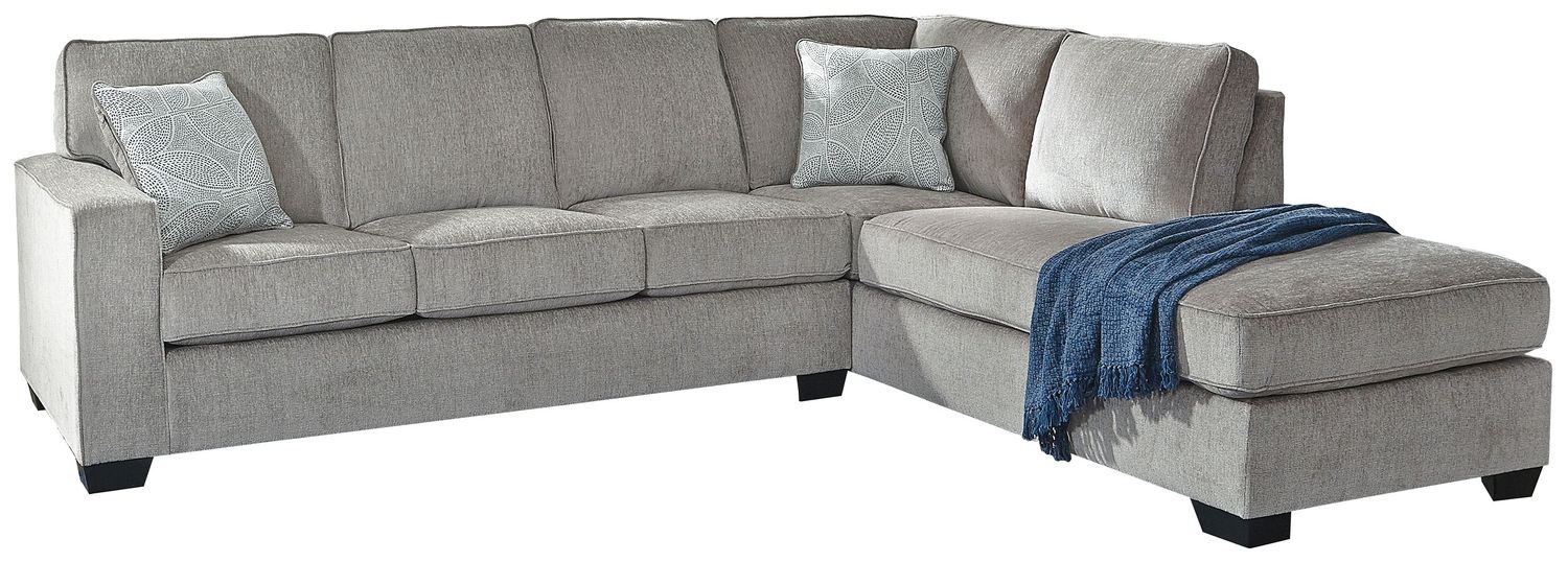 Altari - Sectional With Chaise, Color: Gray, Configuration: 2 Pc. Right Arm Facing Chaise Sectional