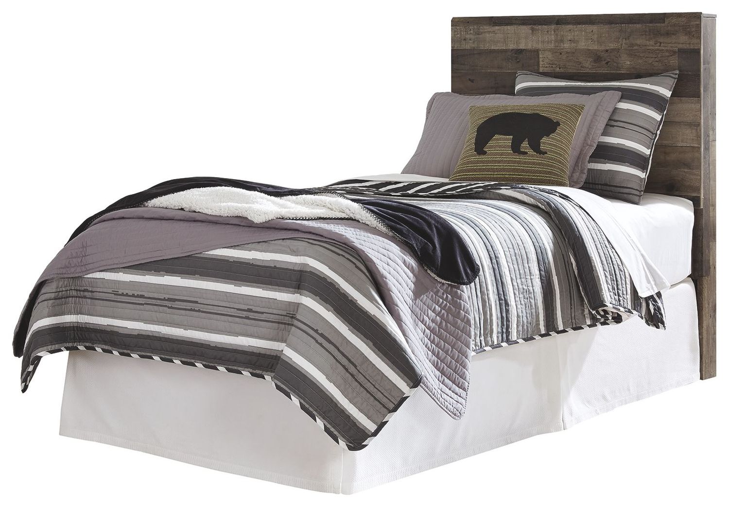 Derekson - Headboard With Bed Frame, Size: Twin