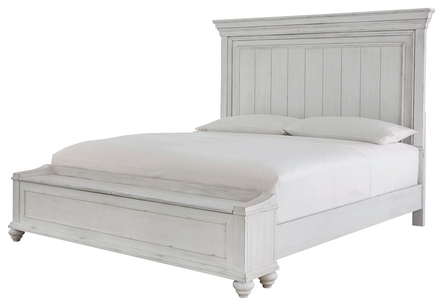 Kanwyn - Panel Bed, Size: California King, StorageOption: Storage Bench