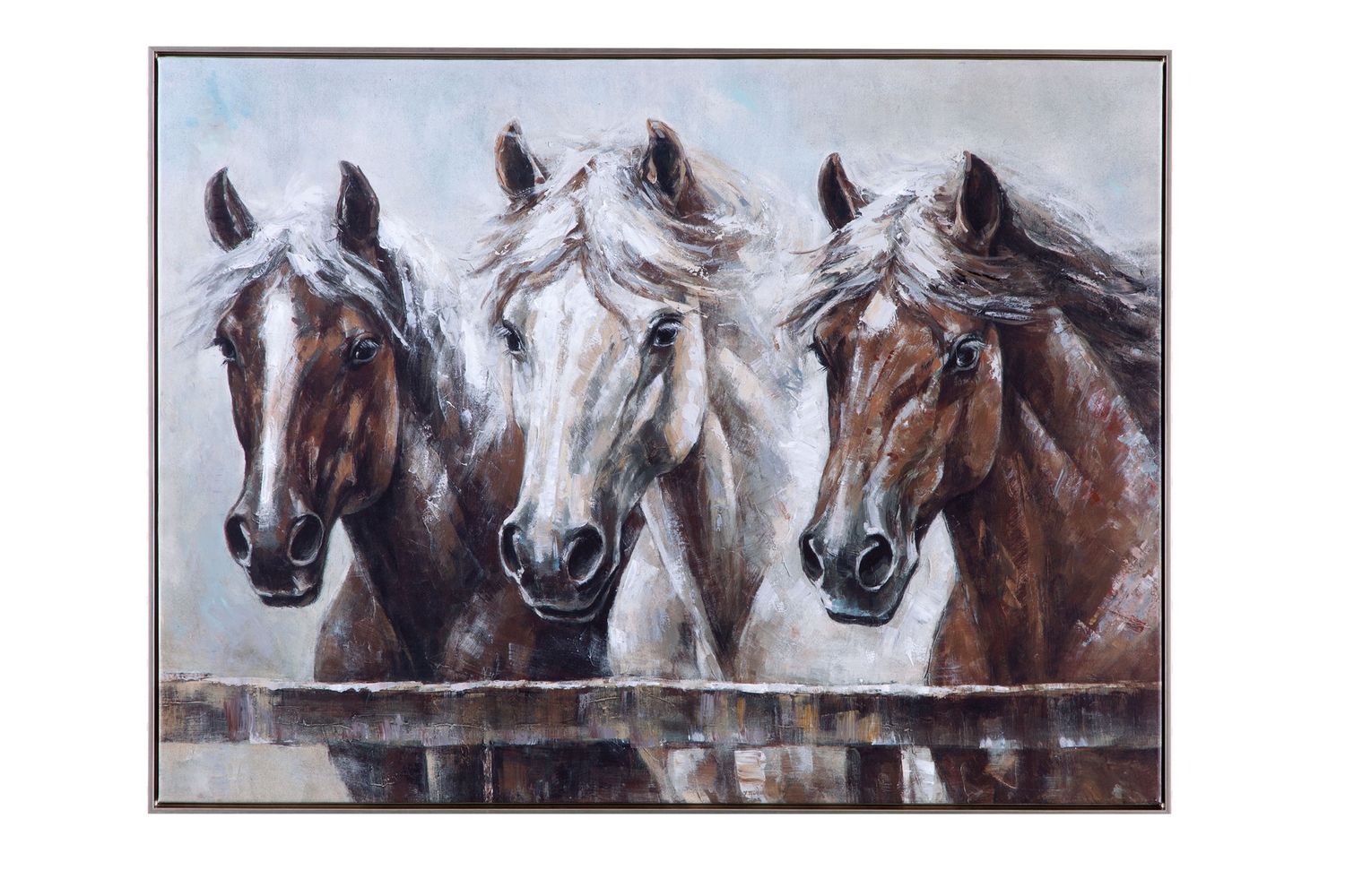 Majestic Framed Canvas - White