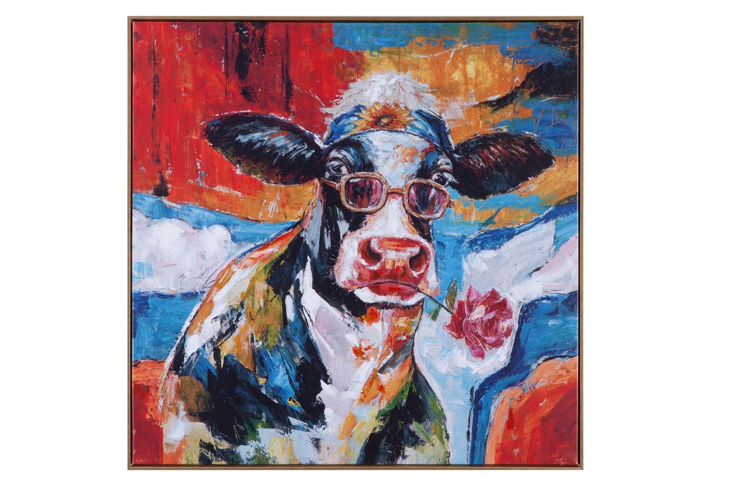 Cool Dude Framed Canvas - Red