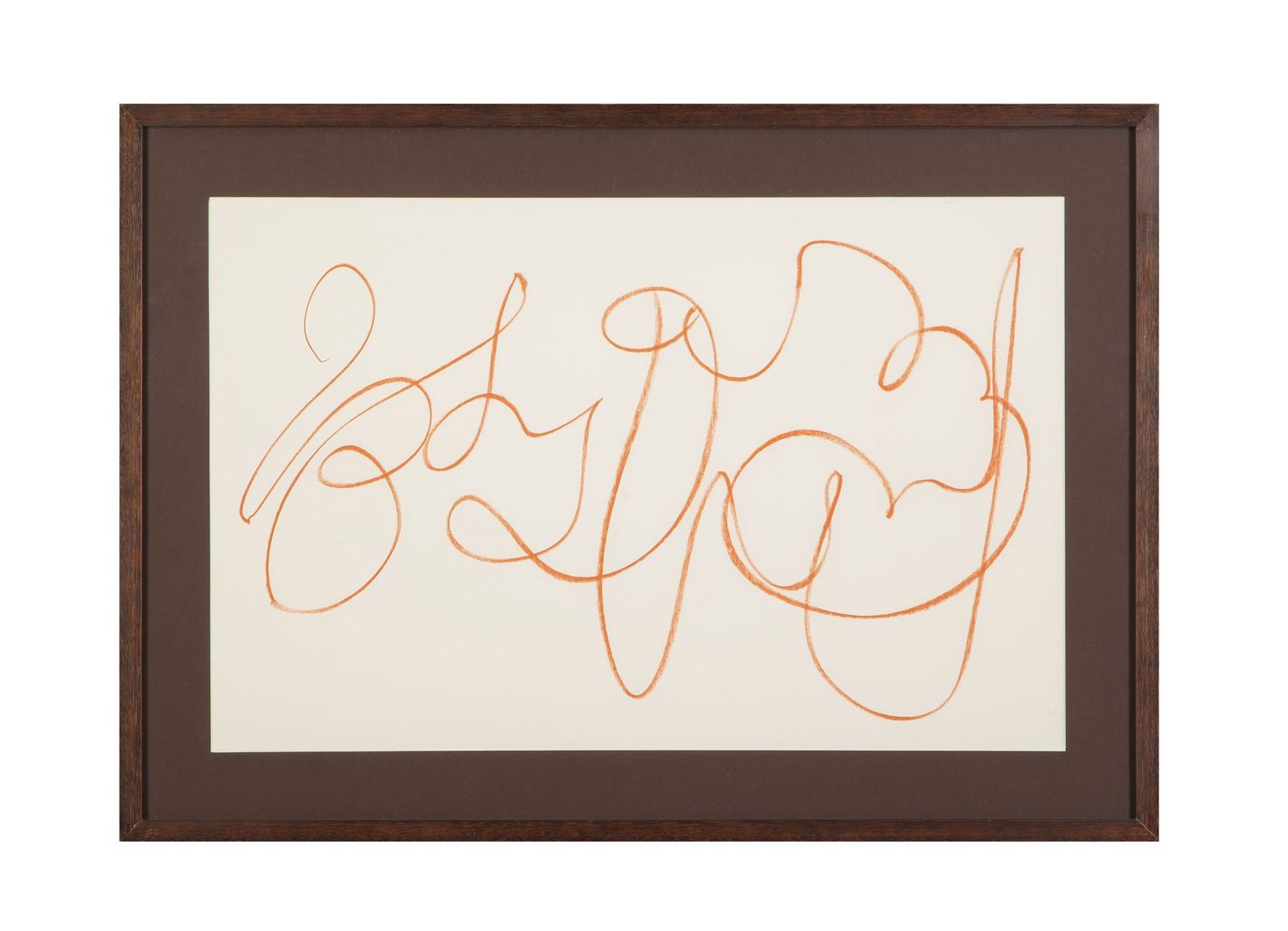 Meandering Lines VI Framed Print - Cream