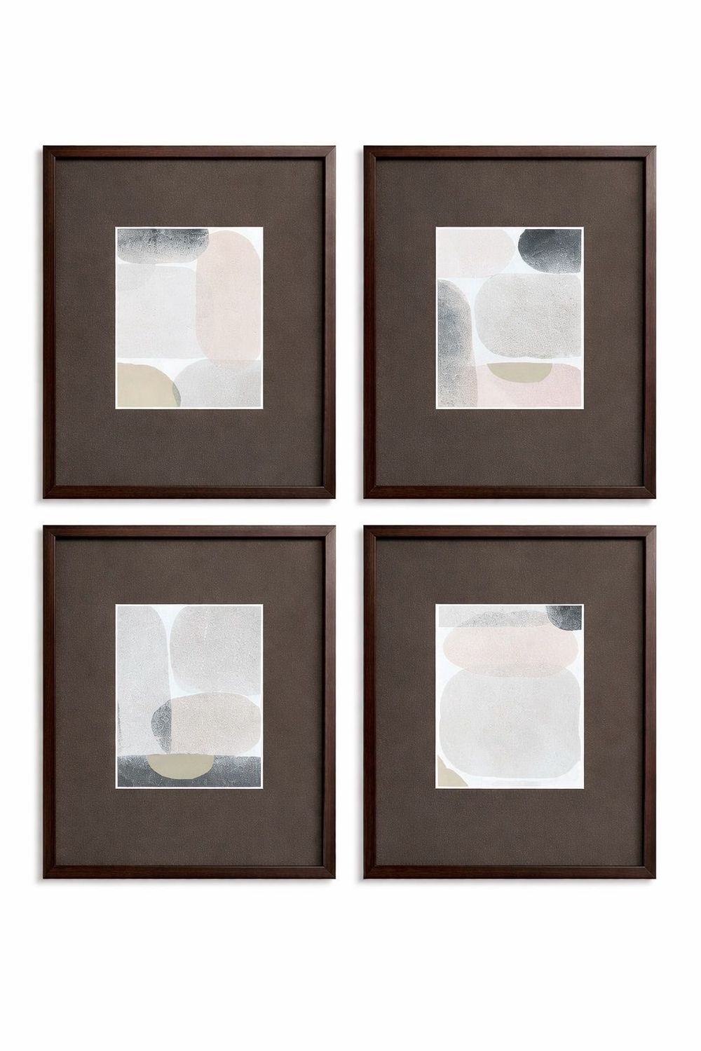 Stone Secrets Framed Print s/4 - Brown