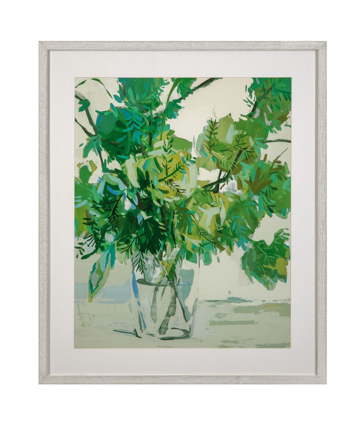 Floral Play I Framed Print - Green