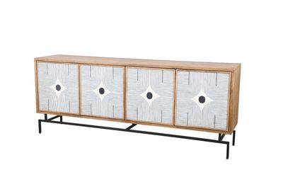 Everett - Server - Rustic Brown Mango / Ivory Bone / Grey Resin