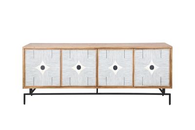 Everett - Server - Rustic Brown Mango / Ivory Bone / Grey Resin