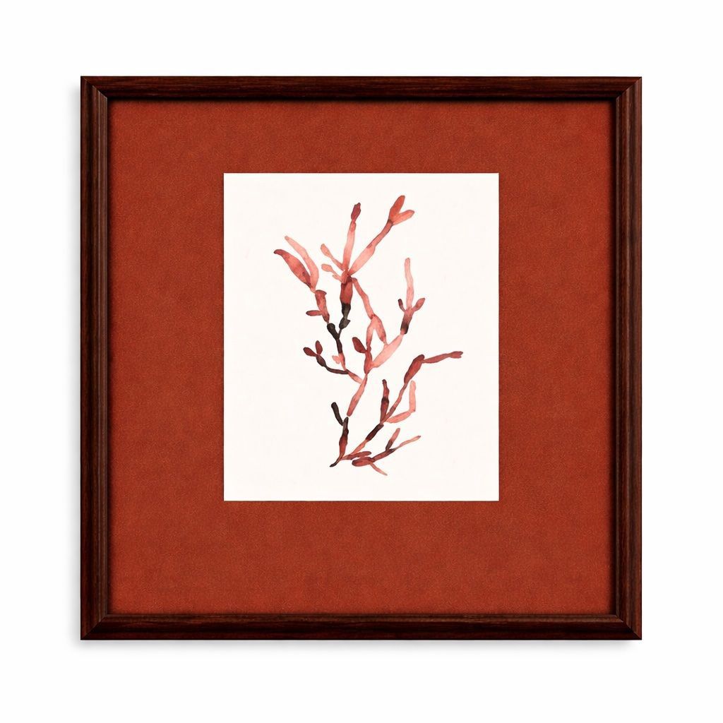 Bubble Seaweed Framed Print - Red