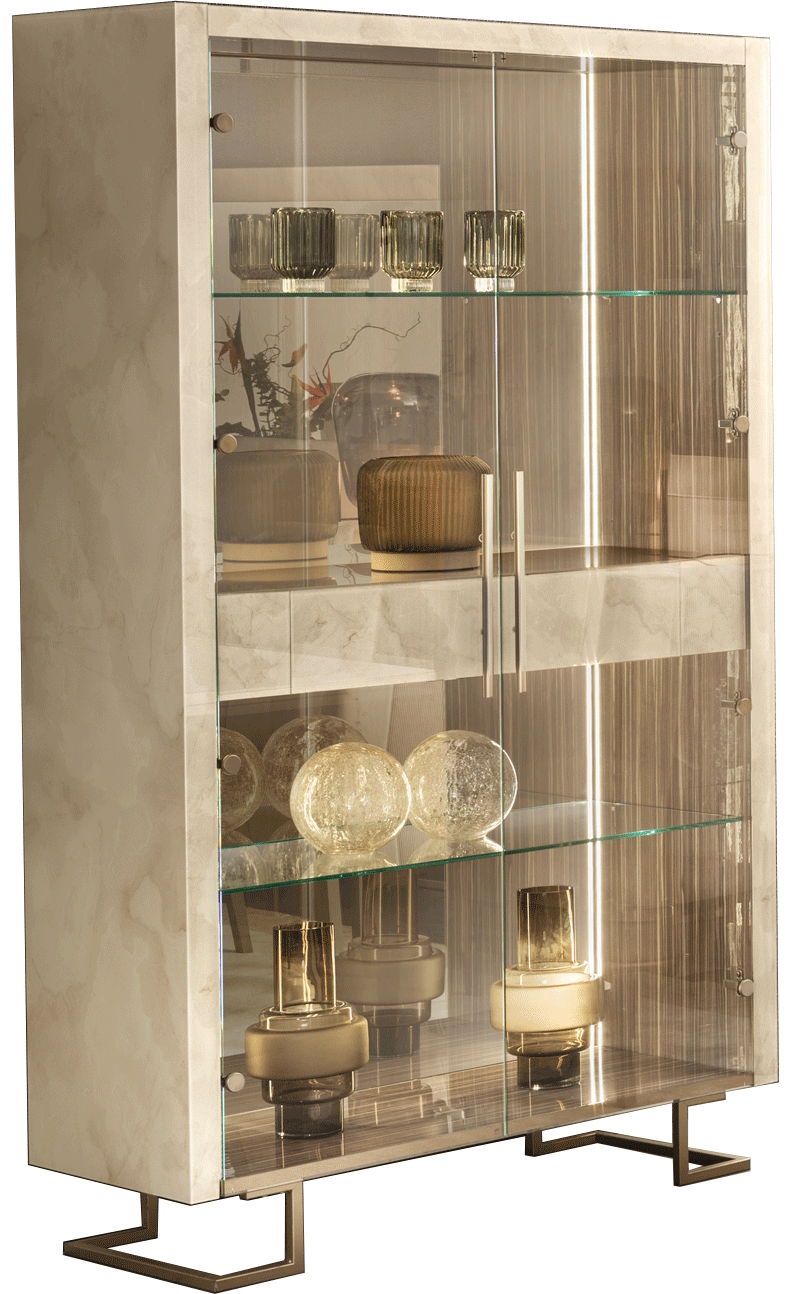 Luce - 2 Door Cabinet With Drawer - Beige