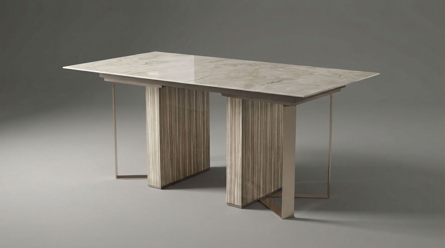 Luce - Dining Table - Beige / Light Brown