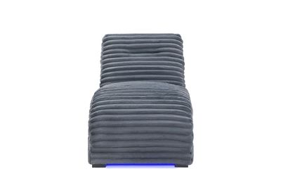 Dominic - Chaise With LED And USB - Gray