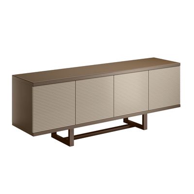 Linea - 4 Door Buffet - Light Beige / Brown