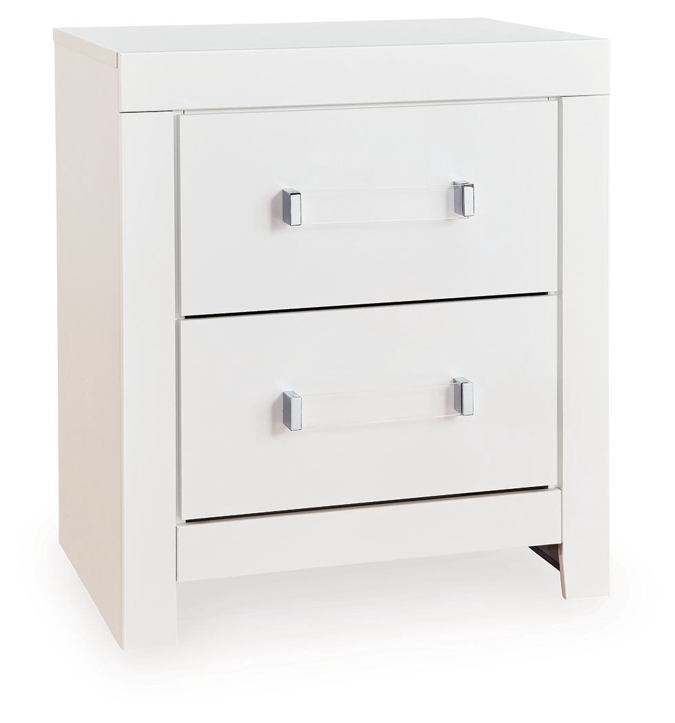 Maeling - Two Drawer Night Stand - White - White