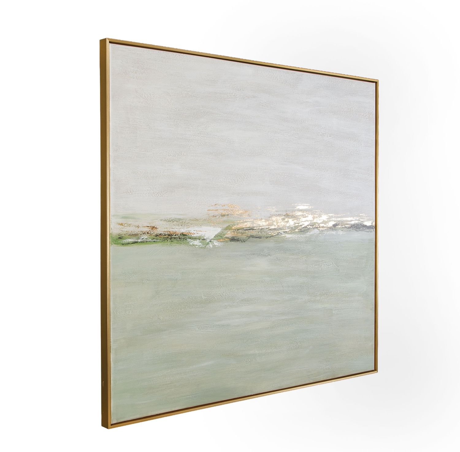 Coastal Horizon Framed Canvas - Green