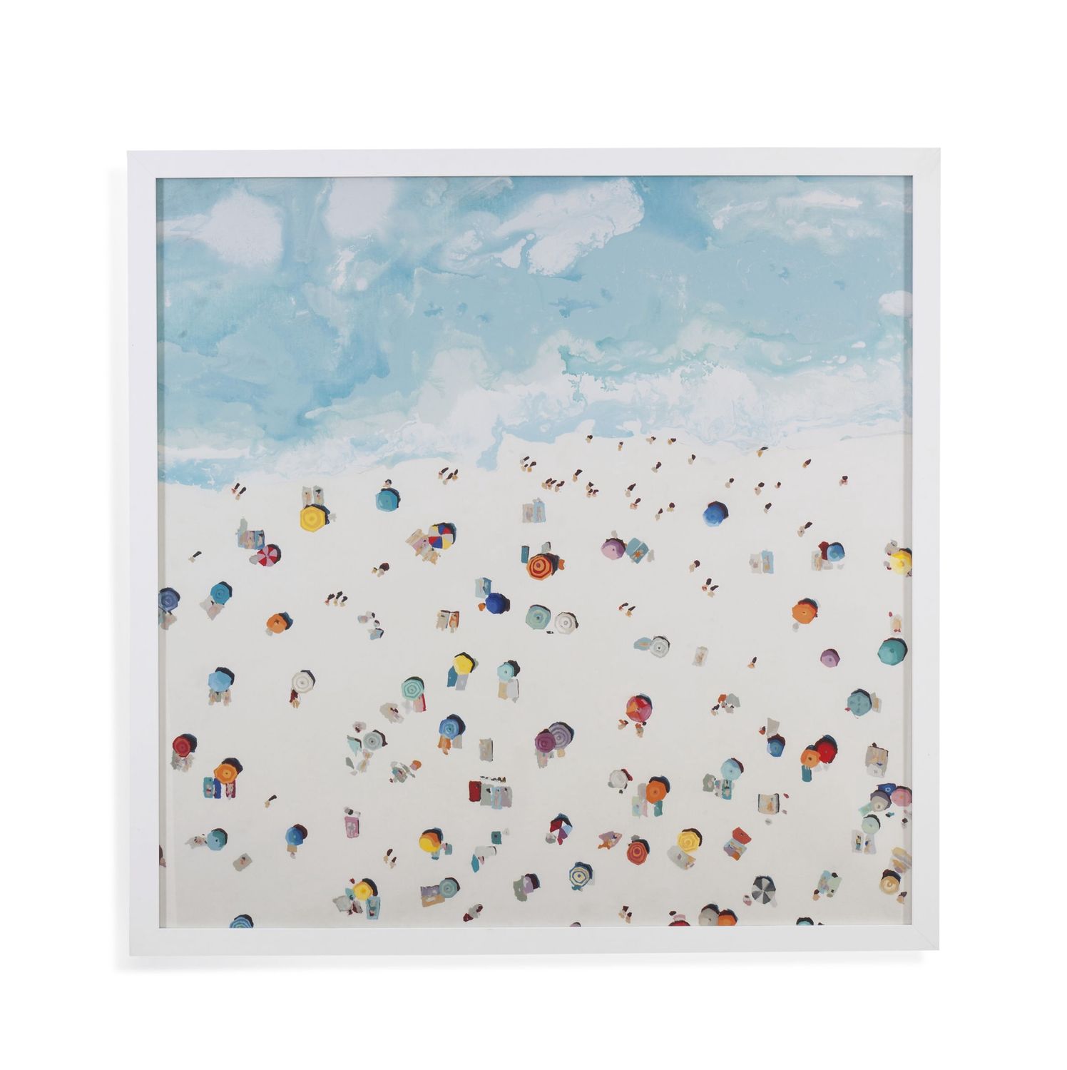 Beach Day Framed Print - Light Blue