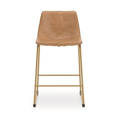 Ciabori - Tall Upholstered Barstool (Set of 2) - Toast / Gold - Beige