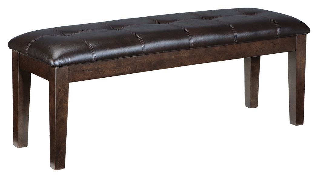 Haddigan - Large UPH Dining Room Bench - Dark Brown - Dark Brown / Upholstered Benches