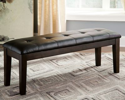 Haddigan - Large UPH Dining Room Bench - Dark Brown - Dark Brown / Upholstered Benches