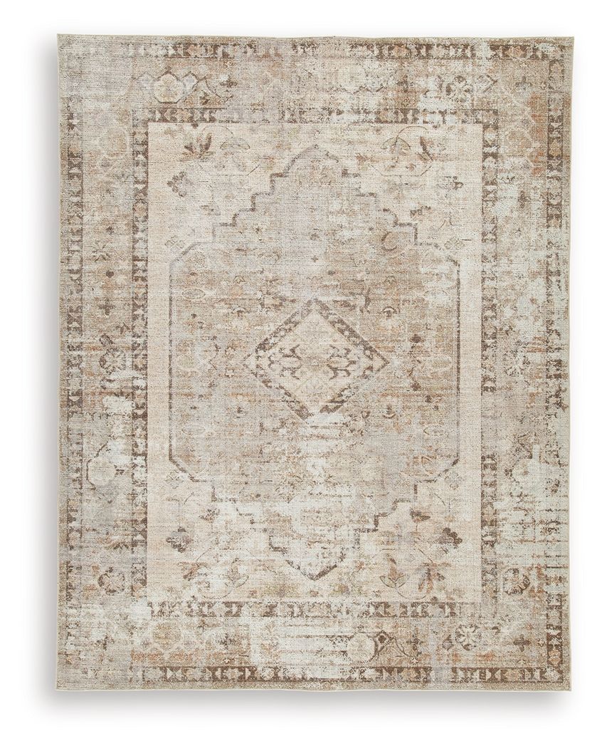 Livdon - 8' x 10' Washable Rug - Brown / Beige / Gray - Light Brown / 8' x 10'