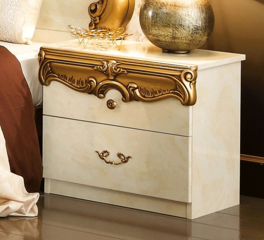 Barocco - Nightstand - Ivory/Gold