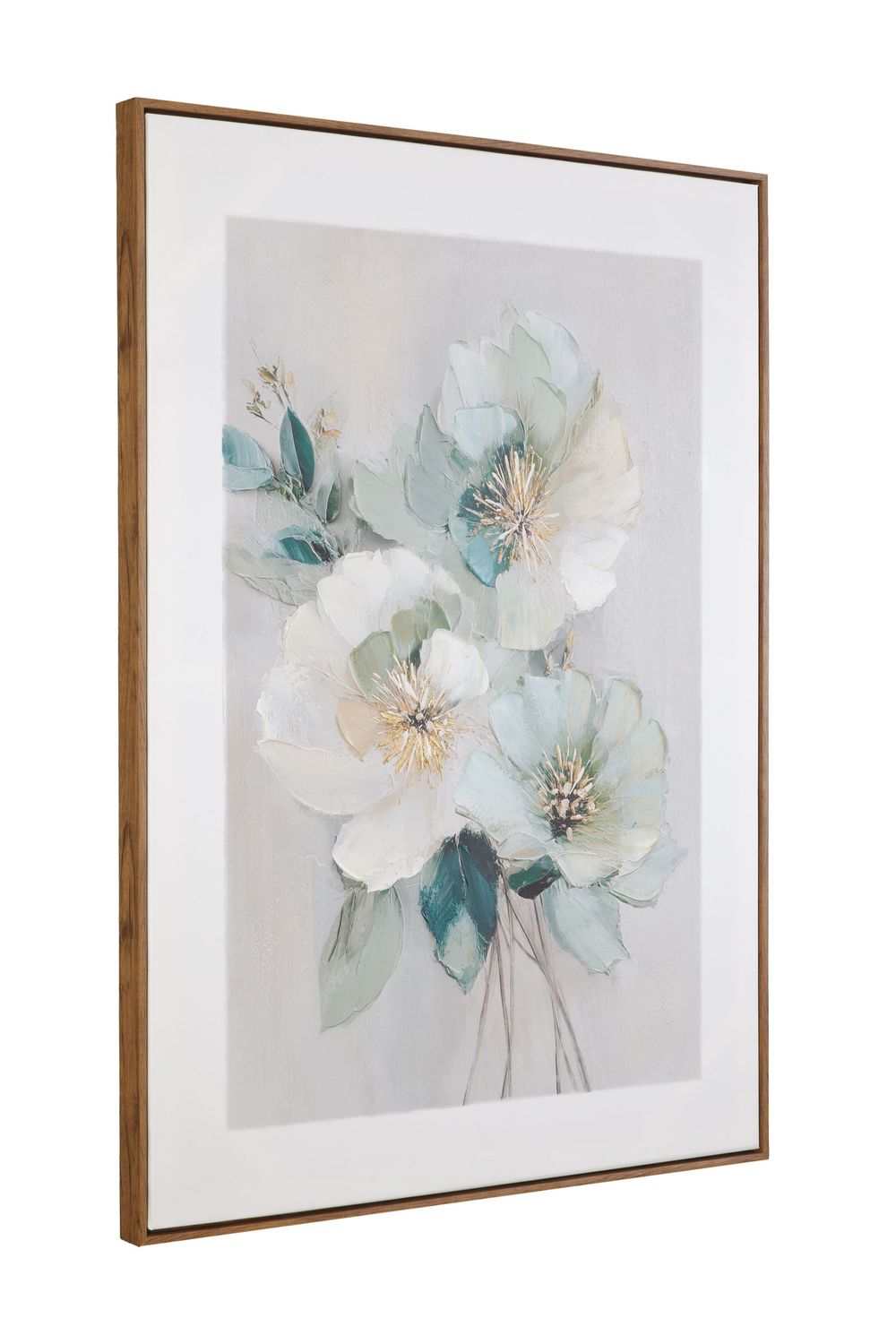 Floral Harmony I Framed Canvas - Beige