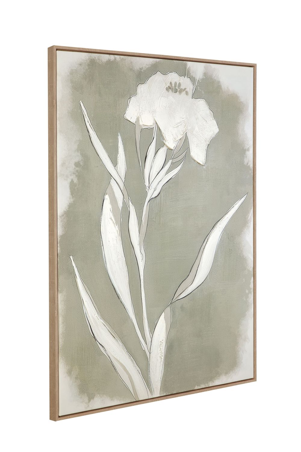 Serene Botanical II Framed Canvas - Beige