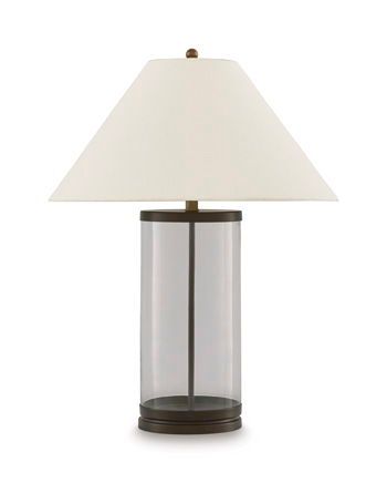 Junrow - Glass Table Lamp - Clear / Brown