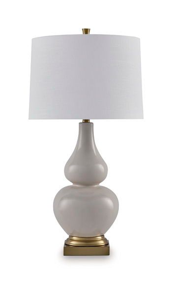 Weswick - Ceramic Table Lamp - Cream / Gold Finish