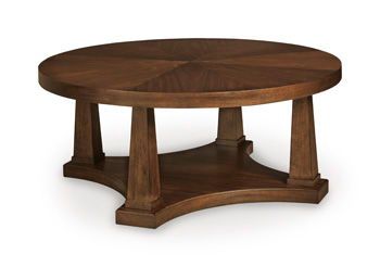 Rustic Plains - Round Cocktail Table - Warm Brown - Light Brown / Coffee Tables