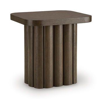 Darimore - Rectangular End Table - Burnished Brown - Dark Brown / End Tables